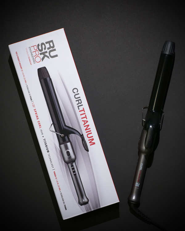 CURLTITANIUM Spring Curling Iron, Extended Barrel, 1.25 inch