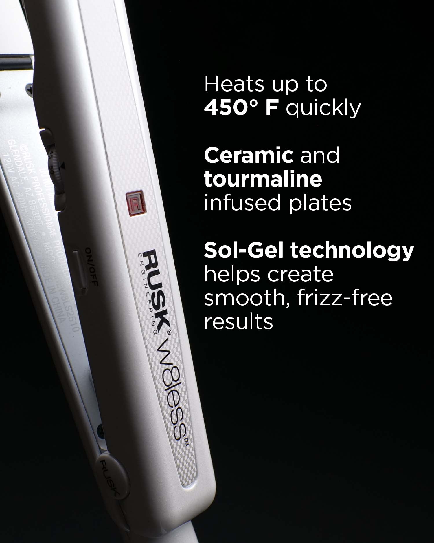 Ceramic and Tourmaline Str8 Straightening Iron, 1 inch